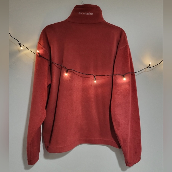 Columbia Men's Medium Red Full Zip Fleece Jacket - Picture 9 of 10